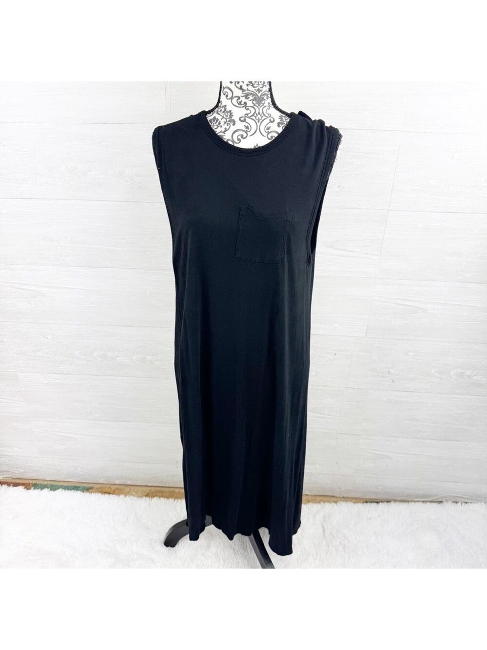 T Alexander Wang Overlap Sleeveless T-Shirt Midi Dress